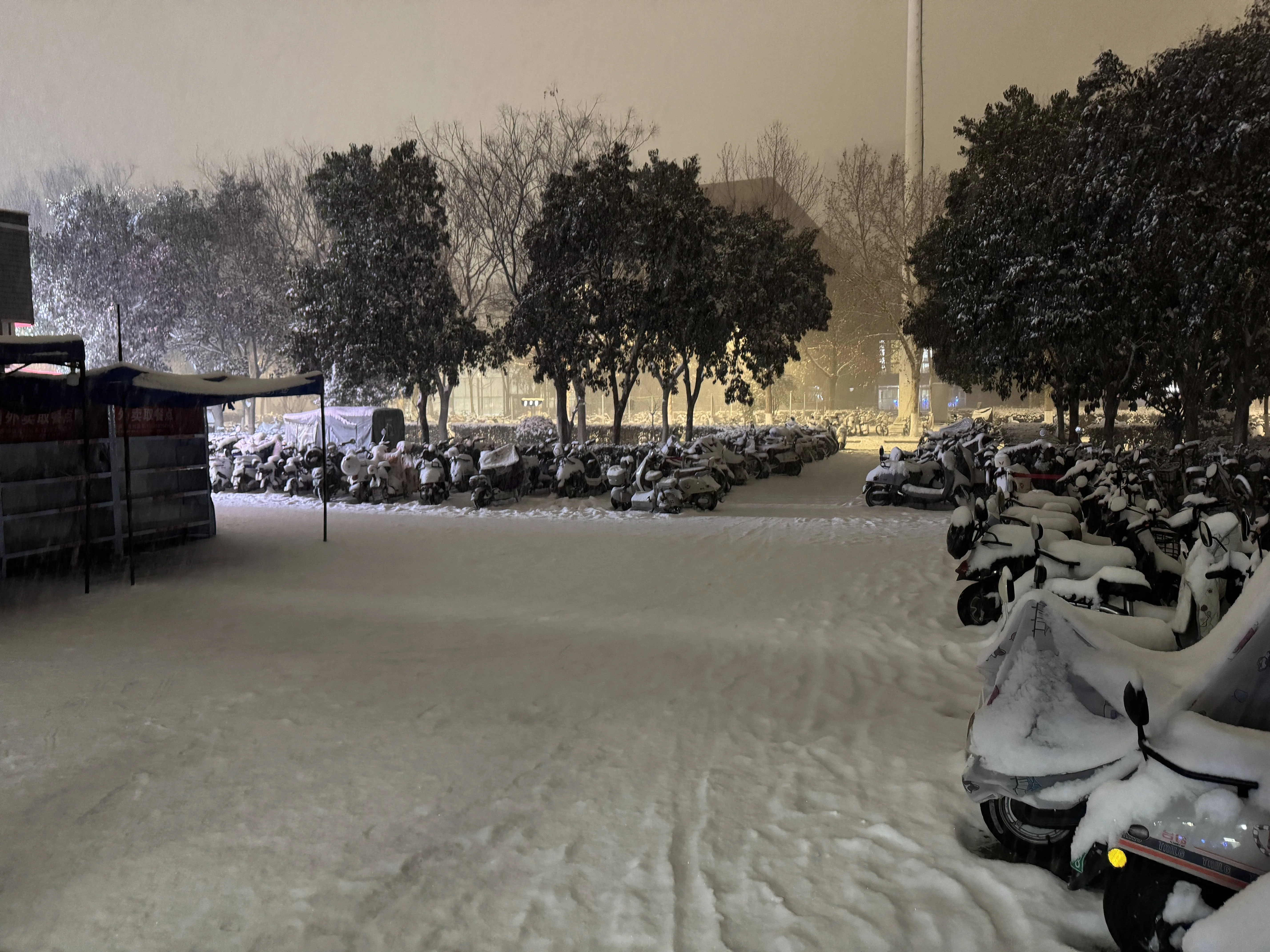 ❄️ 宿舍门外的雪